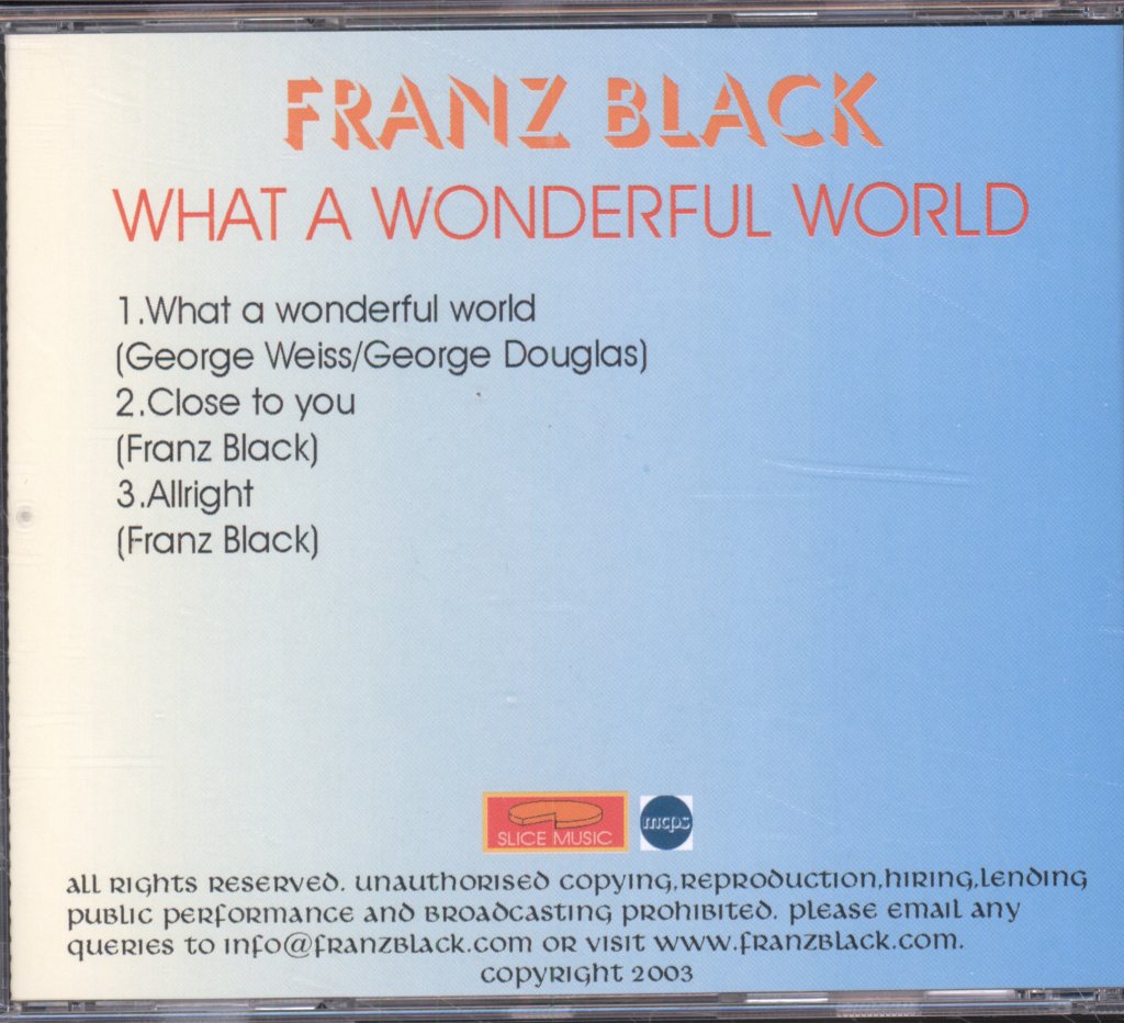 Franz Black - What A Wonderful World - Cd