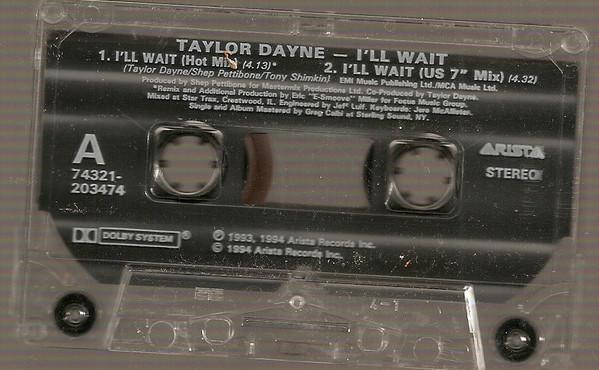 Taylor Dayne - I'll Wait - Cassette