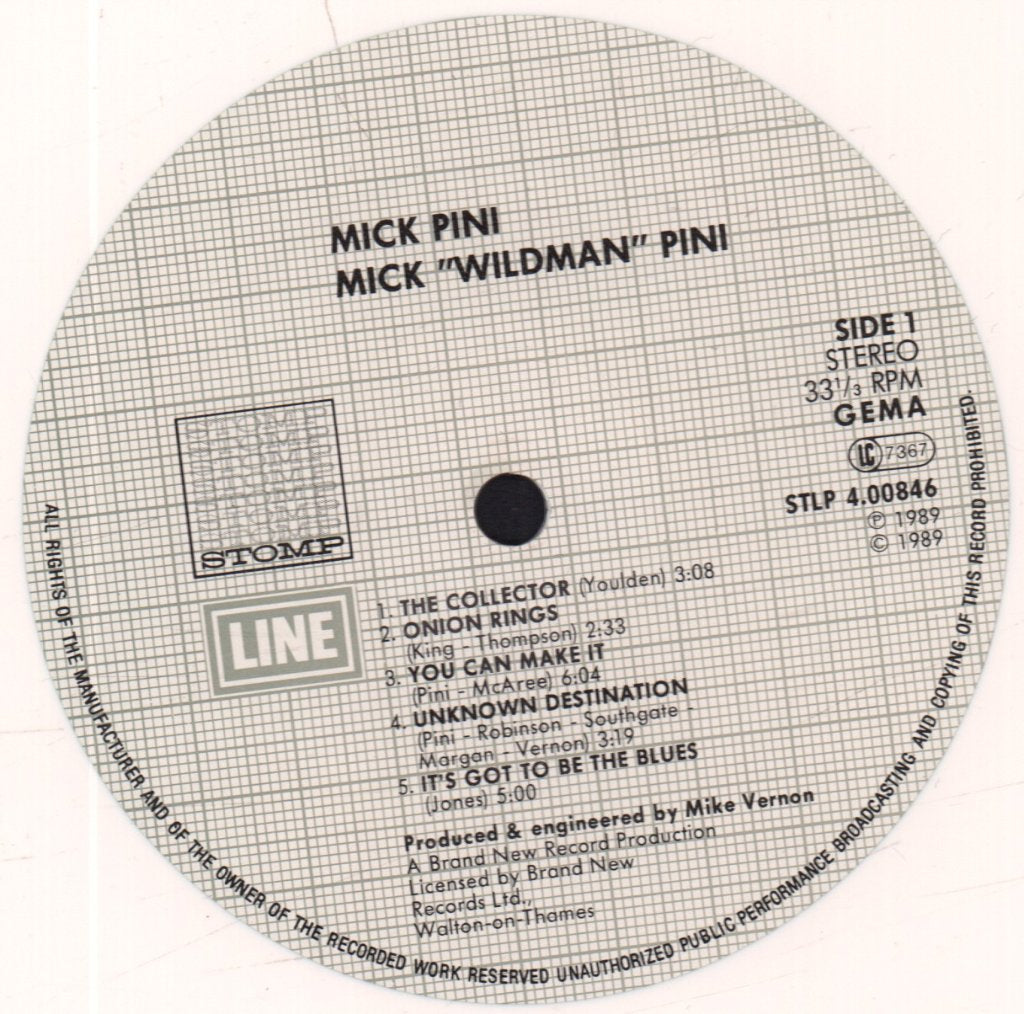 Mick Pini - Mick "Wildman" Pini - Lp