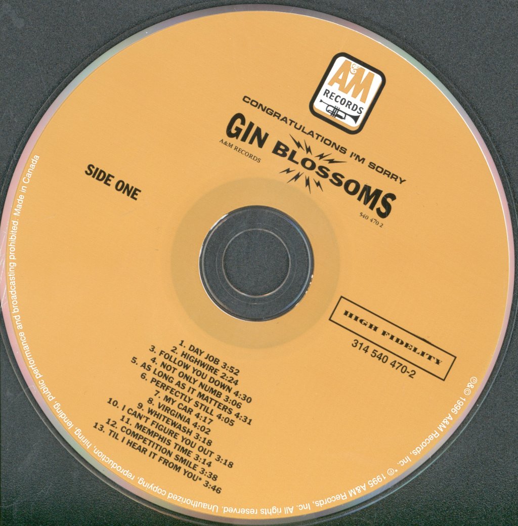 Gin Blossoms - Congratulations I'm Sorry - Cd