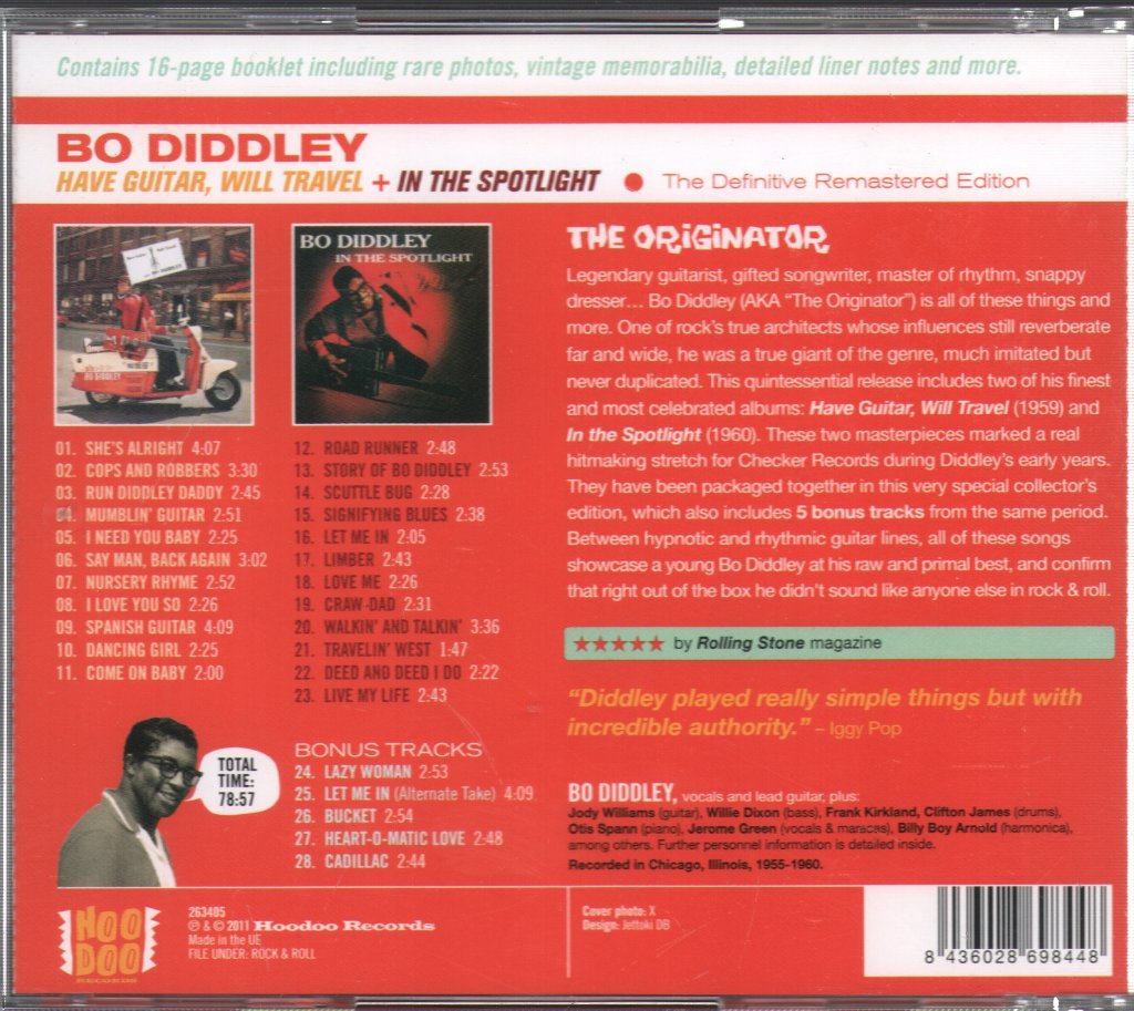 Bo Diddley - Have Guitar, Will Travel + In The Spotlight - Cd