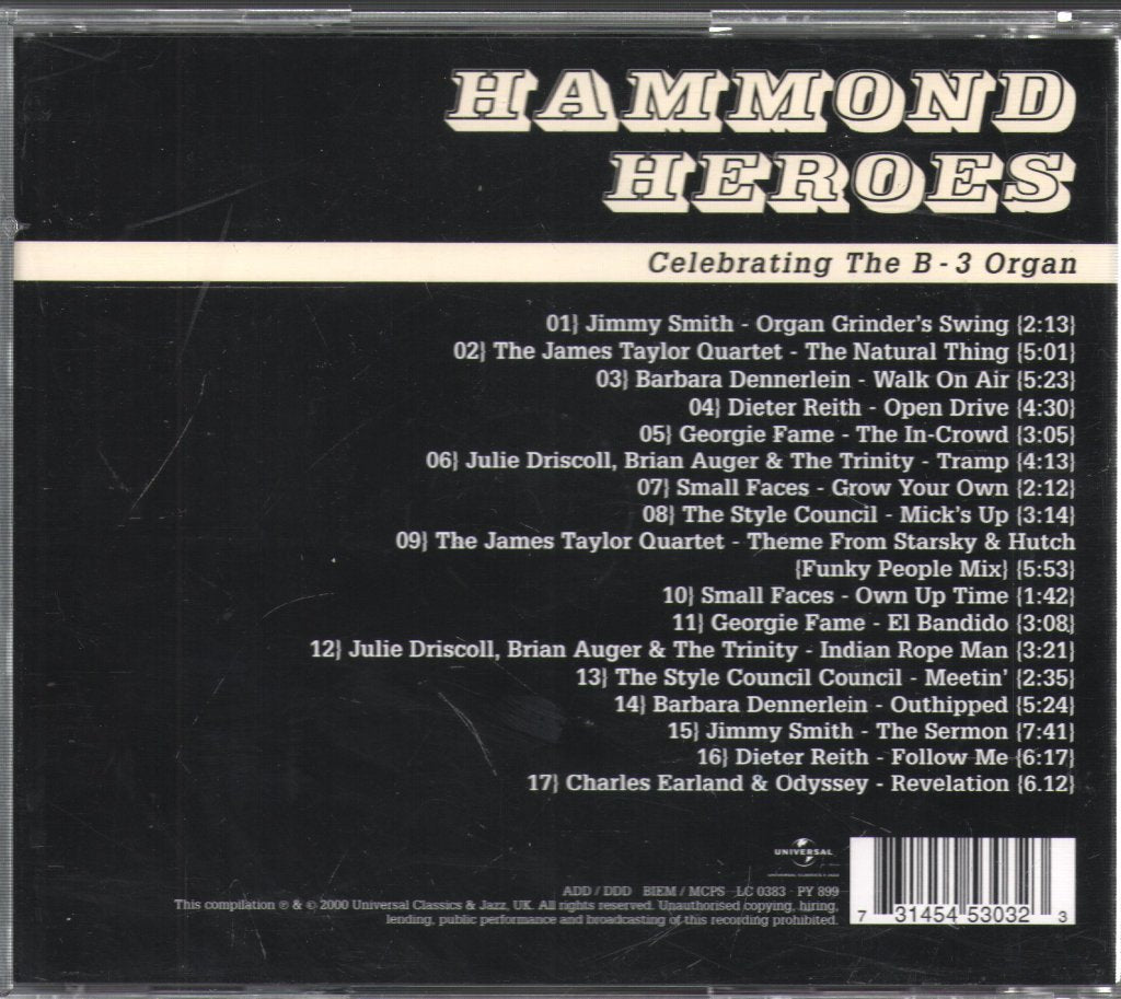Various Artists - Hammond Heroes - Celebrating the B-3 Organ - Cd