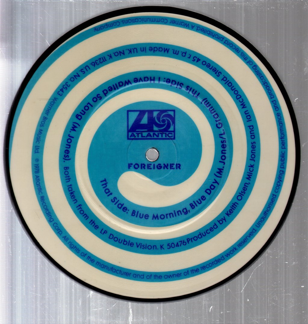 Foreigner - Blue Morning Blue Day - 7 Inch