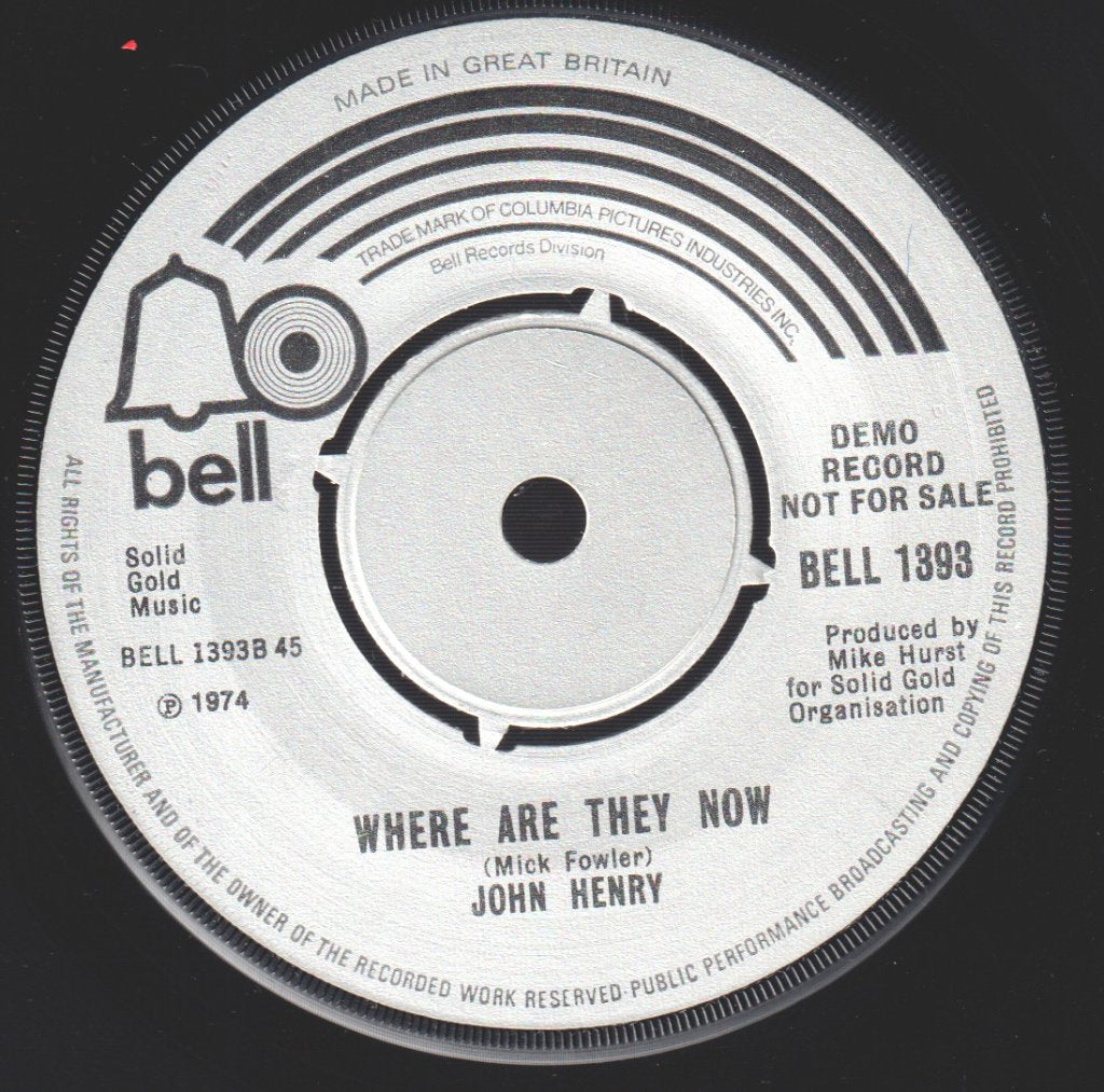 John Henry - I Won't Dance - 7 Inch