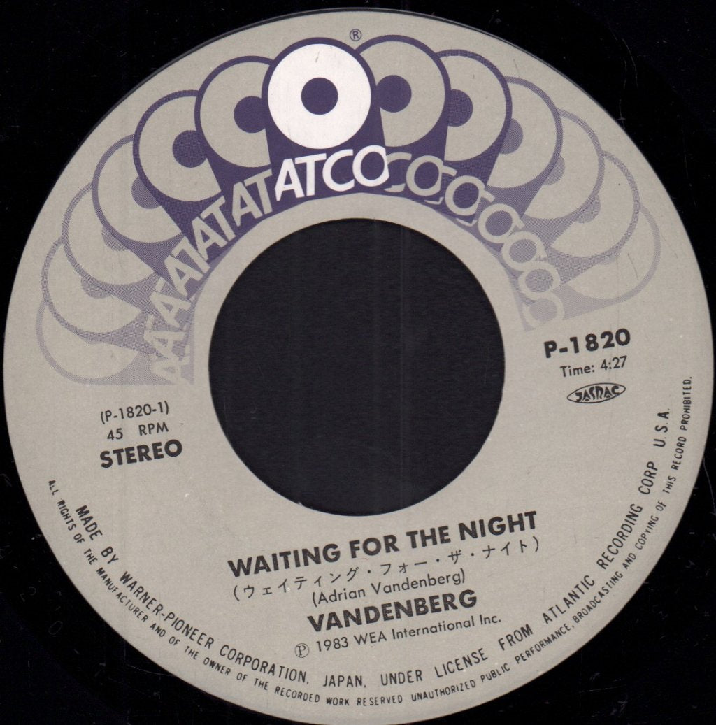 Vandenberg - Waiting For The Night - 7 Inch