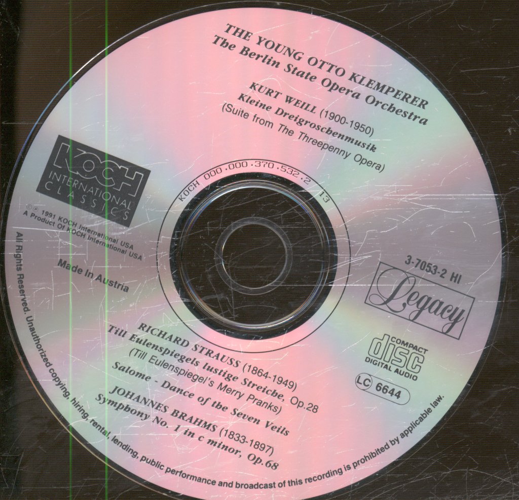 Otto Klemperer, Berlin State Opera Orchestra - Young Otto Klemperer - Cd