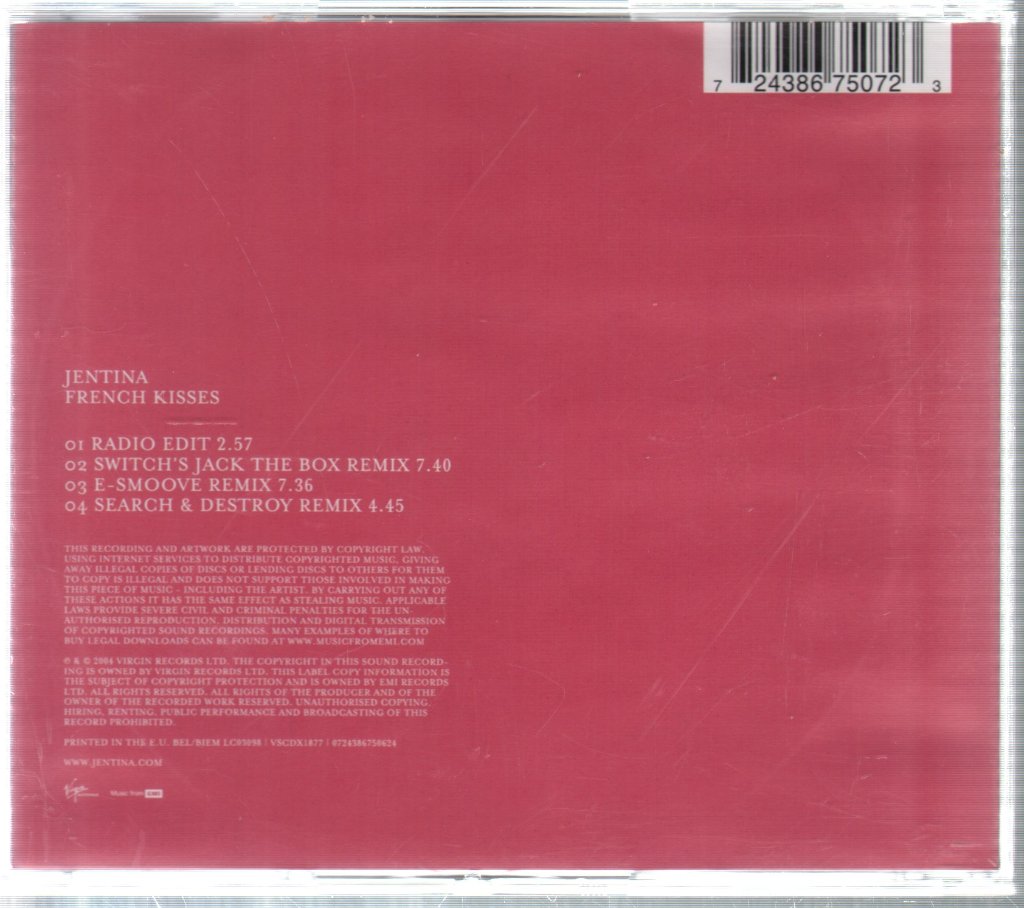 Jentina - French Kisses - Cd