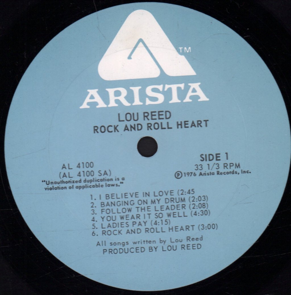Lou Reed - Rock And Roll Heart - Lp