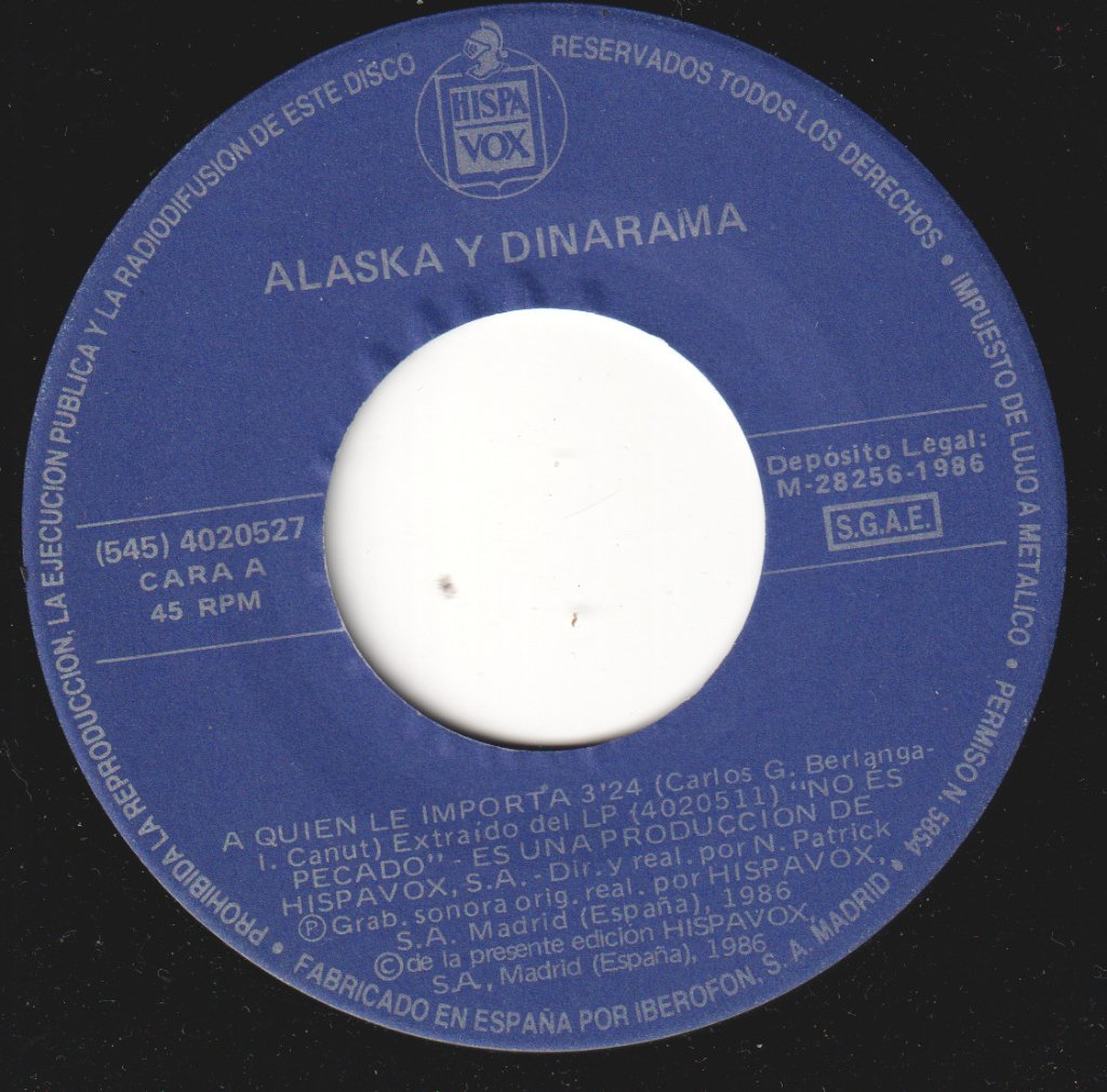 Alaska Y Dinarama - A Quien Le Importa - 7 Inch