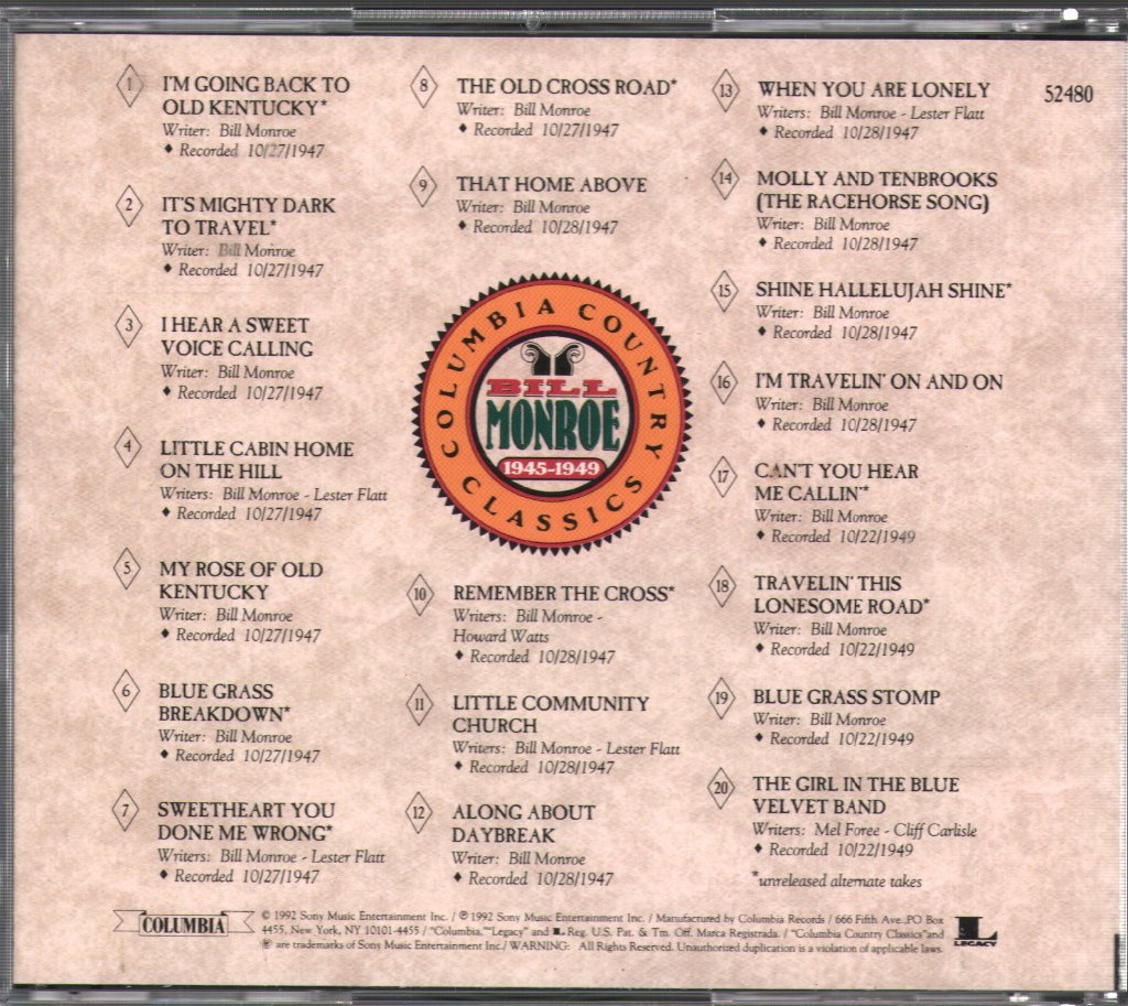 Bill Monroe & His Blue Grass Boys - Essential Bill Monroe And His Blue Grass Boys (1945-1949) - Cd Box Set