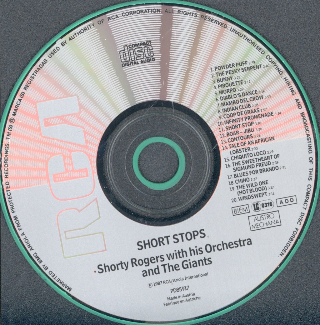 Shorty Rogers With His Orchestra And The Giants - Short Stops - Cd