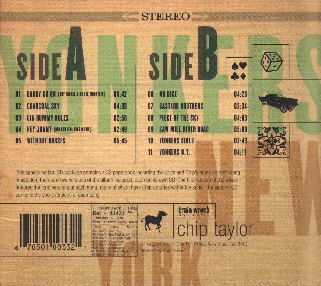 Chip Taylor - Yonkers NY - Double Cd