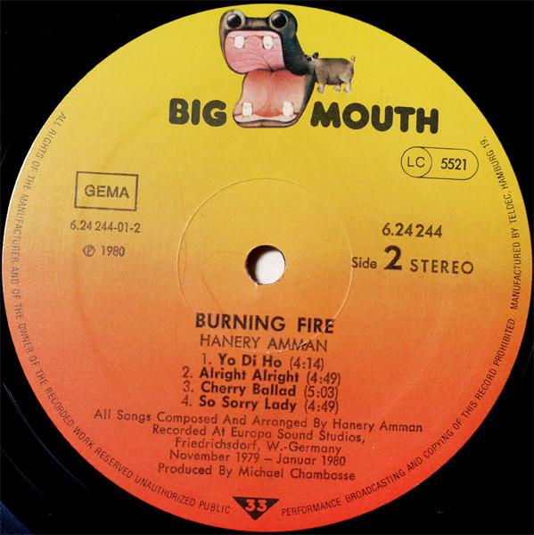 Hanery Amman - Burning Fire - Lp