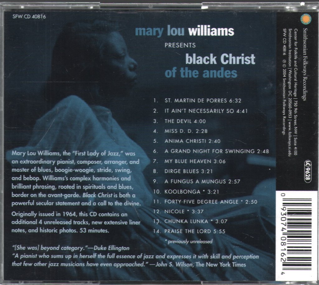 Mary Lou Williams - Black Christ Of The Andes - Cd