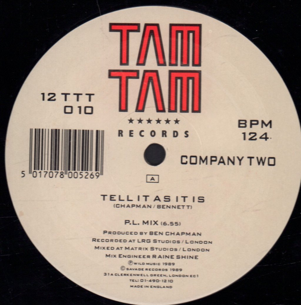 Company 2 - Tell It As It Is - 12 Inch
