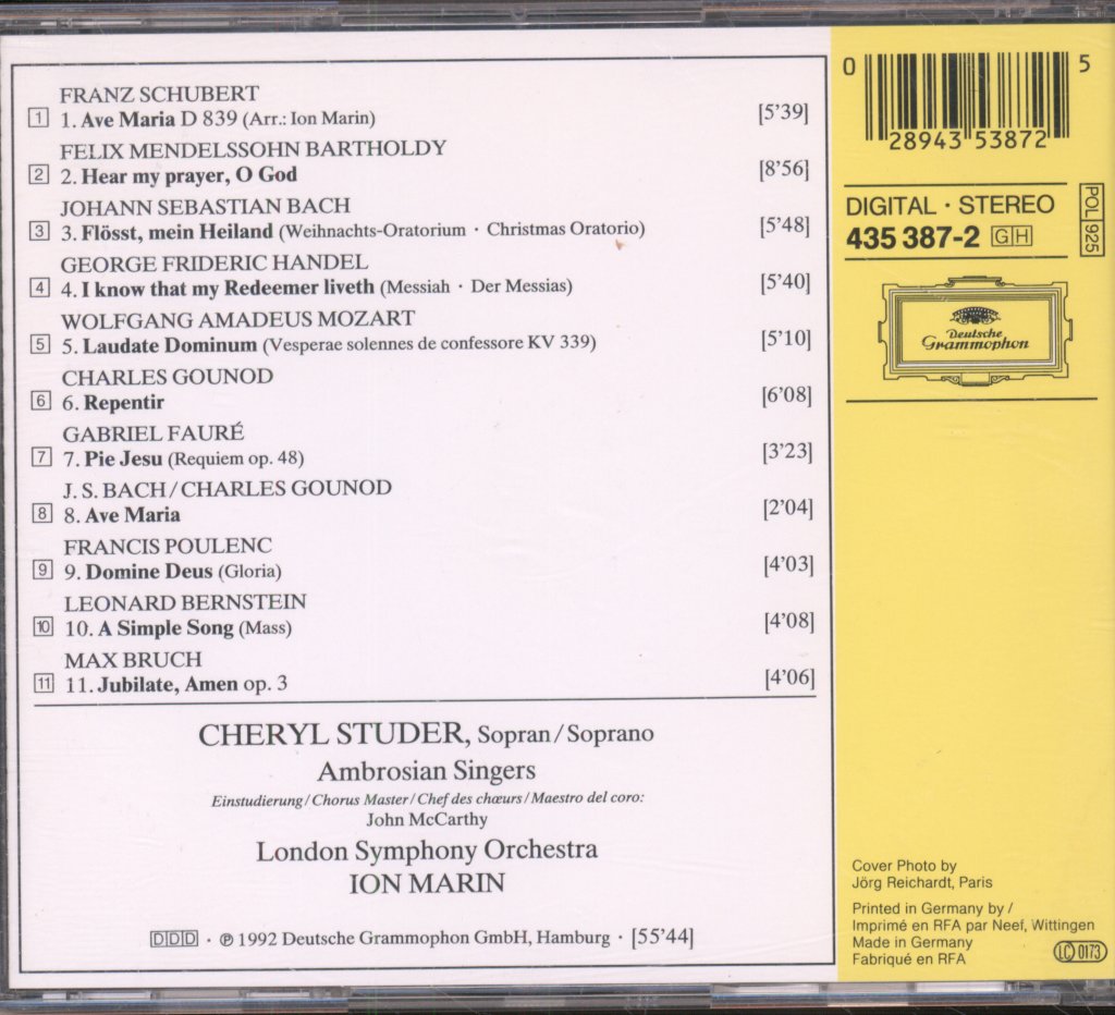 Cheryl Studer, London Symphony Orchestra - Ave Maria - Cd