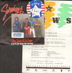Survivor (AOR Group) - Search Is Over - 7 Inch