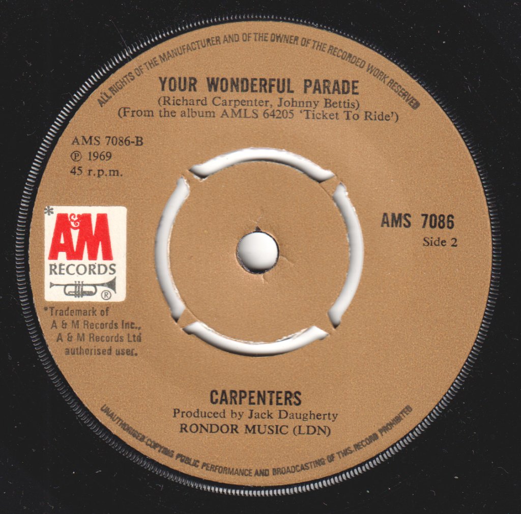 Carpenters - Top Of The World - 7 Inch
