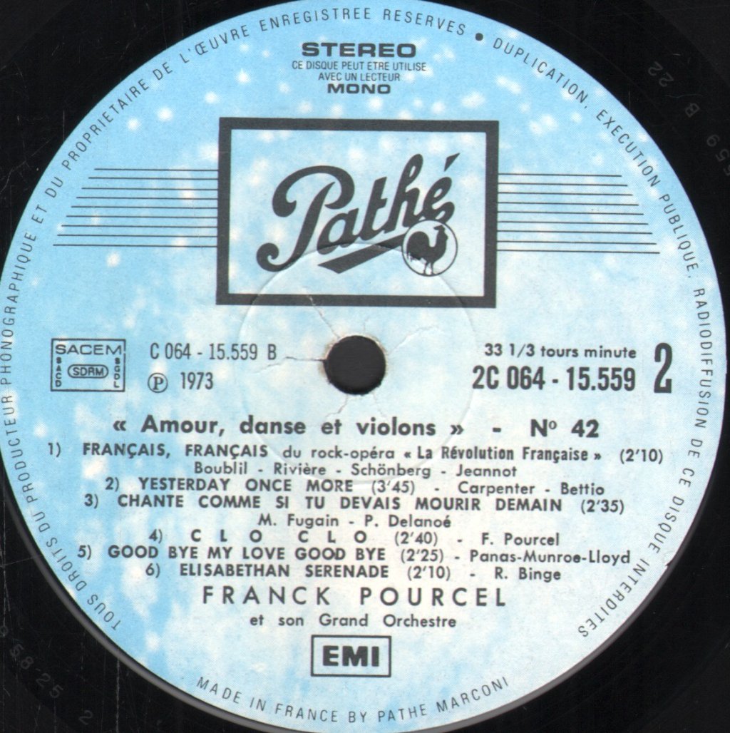 Franck Pourcel - Amour, Danse Et Violons - N° 42 - Lp