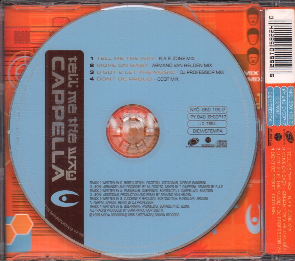 Cappella - Tell Me The Way - Cd