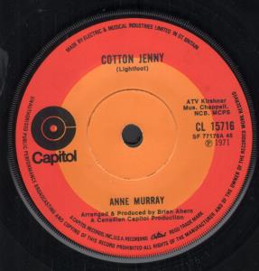 Anne Murray - Cotton Jenny - 7 Inch