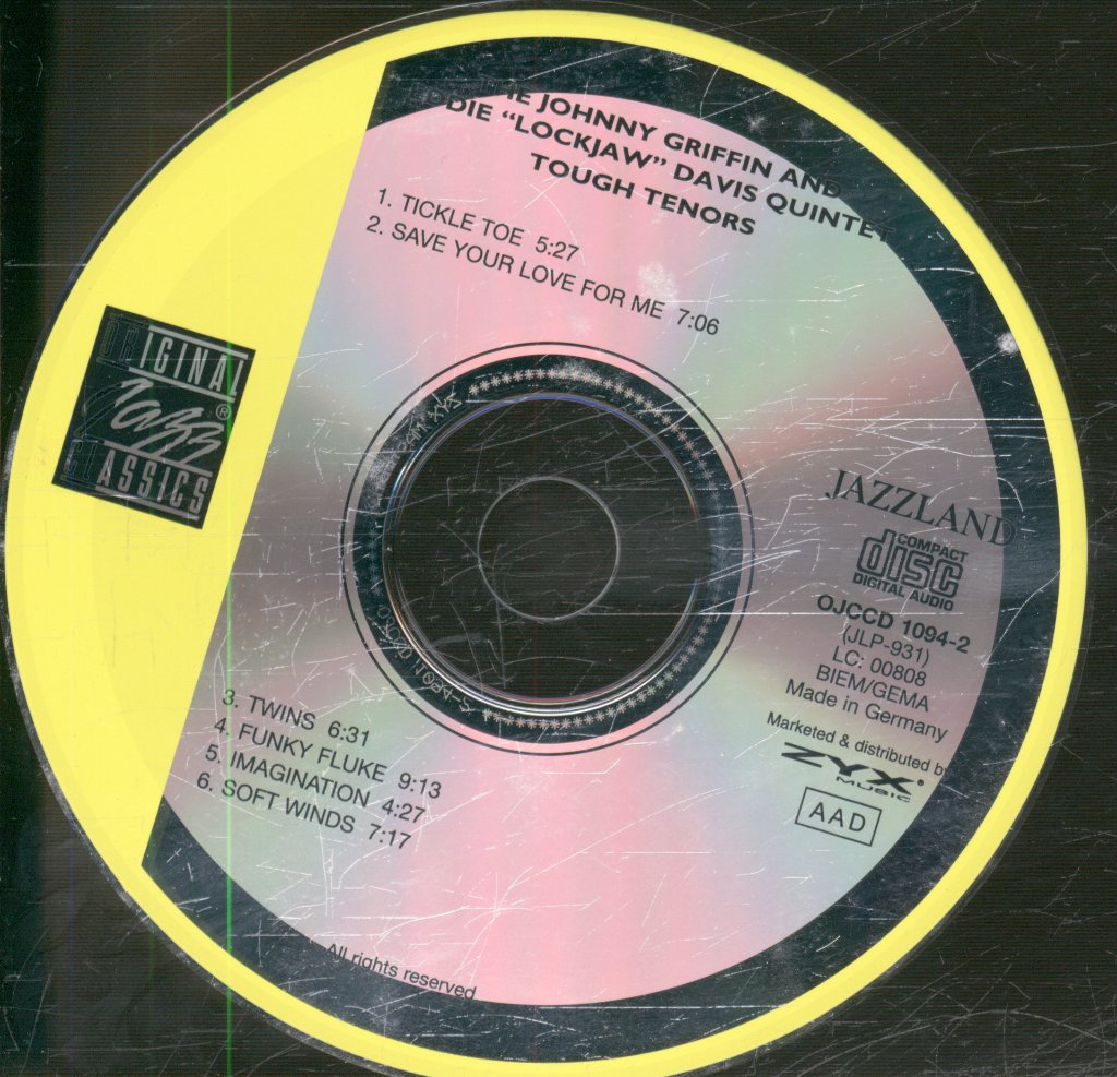 Johnny Griffin And Eddie Lockjaw Davis - Tough Tenors - Cd