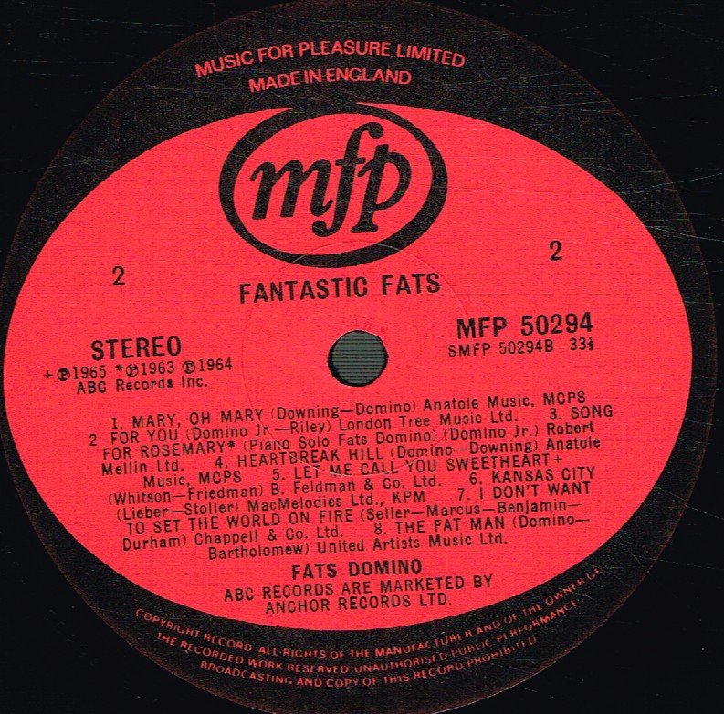 Fats Domino - Fantastic Fats - Lp