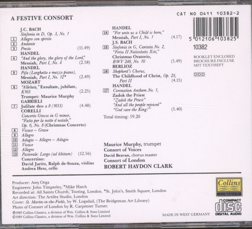 Maurice Murphy, Consort Of Voices, Consort Of London - A Festive Consort - Cd