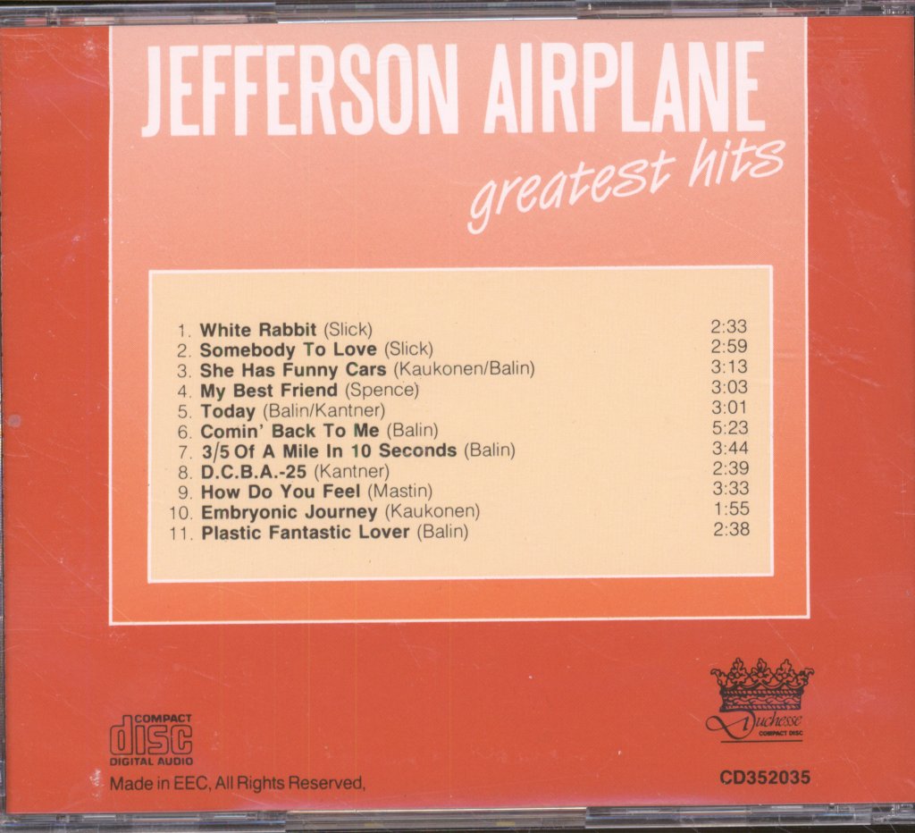 Jefferson Airplane - Greatest Hits - Cd
