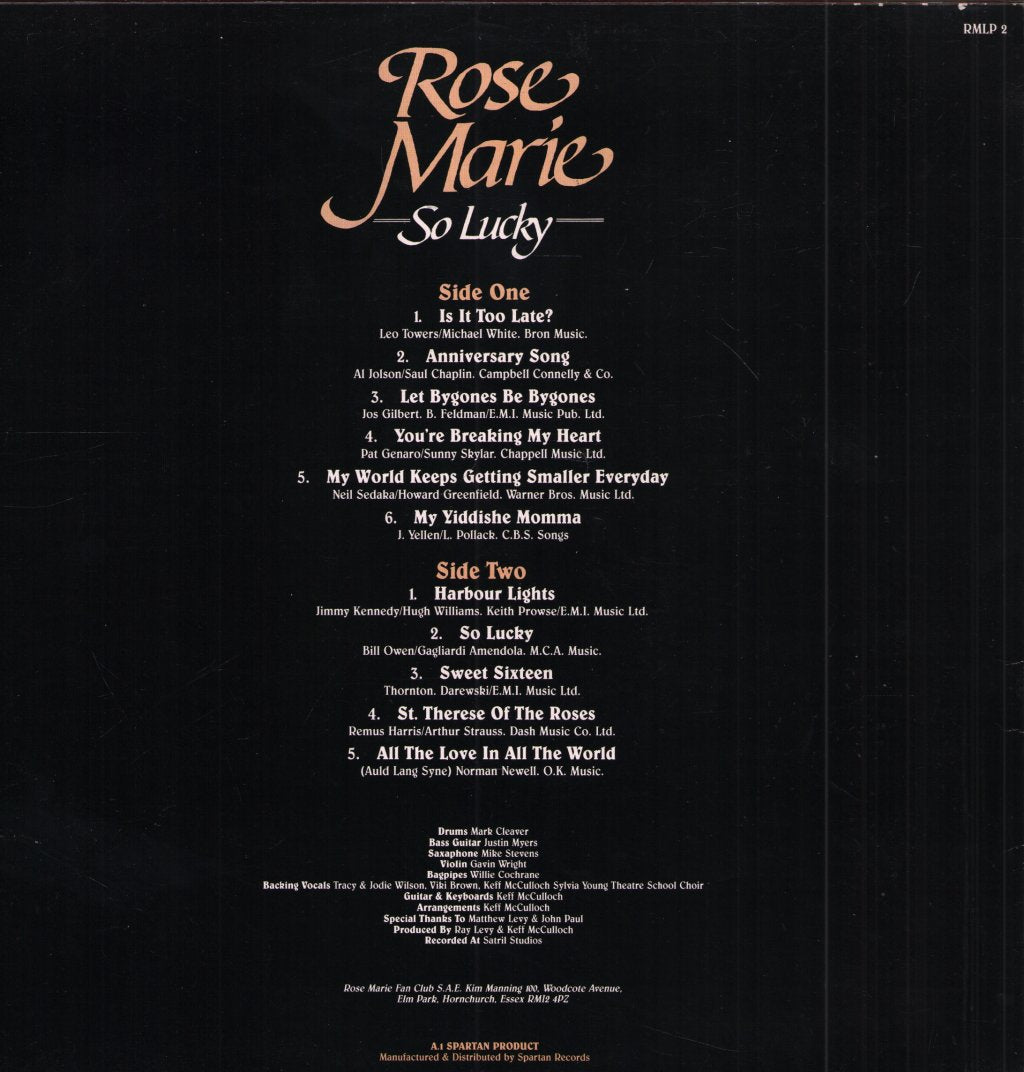 Rose Marie - So Lucky - Lp