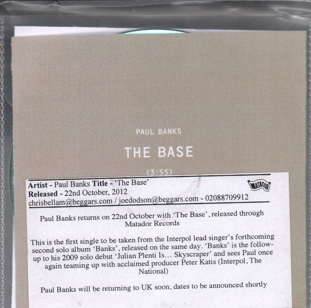 Paul Banks - Base - Cdr