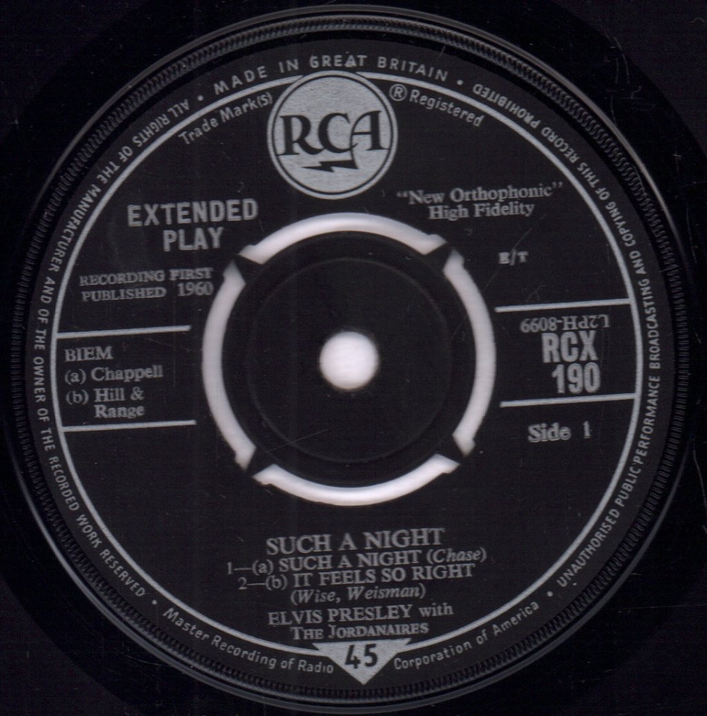 Elvis Presley - Such A Night - 7 Inch