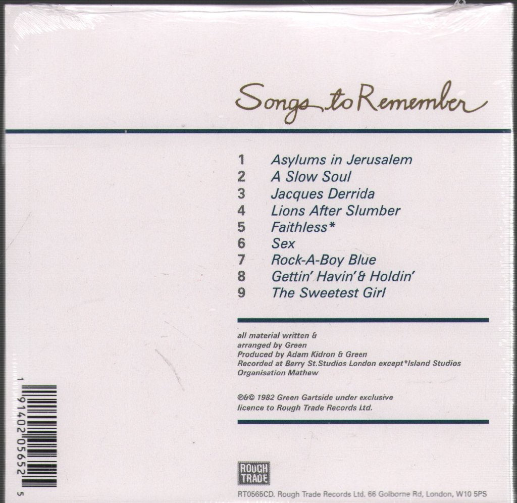 Scritti Politti - Songs To Remember - Cd