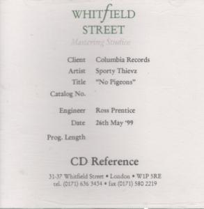 Sporty Thievz - No Pigeons - Cdr