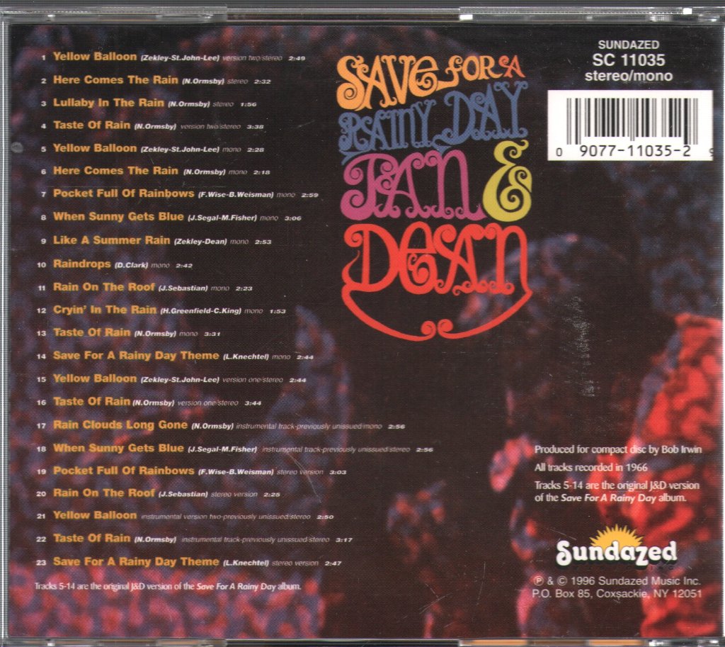 Jan & Dean - Save For A Rainy Day - Cd