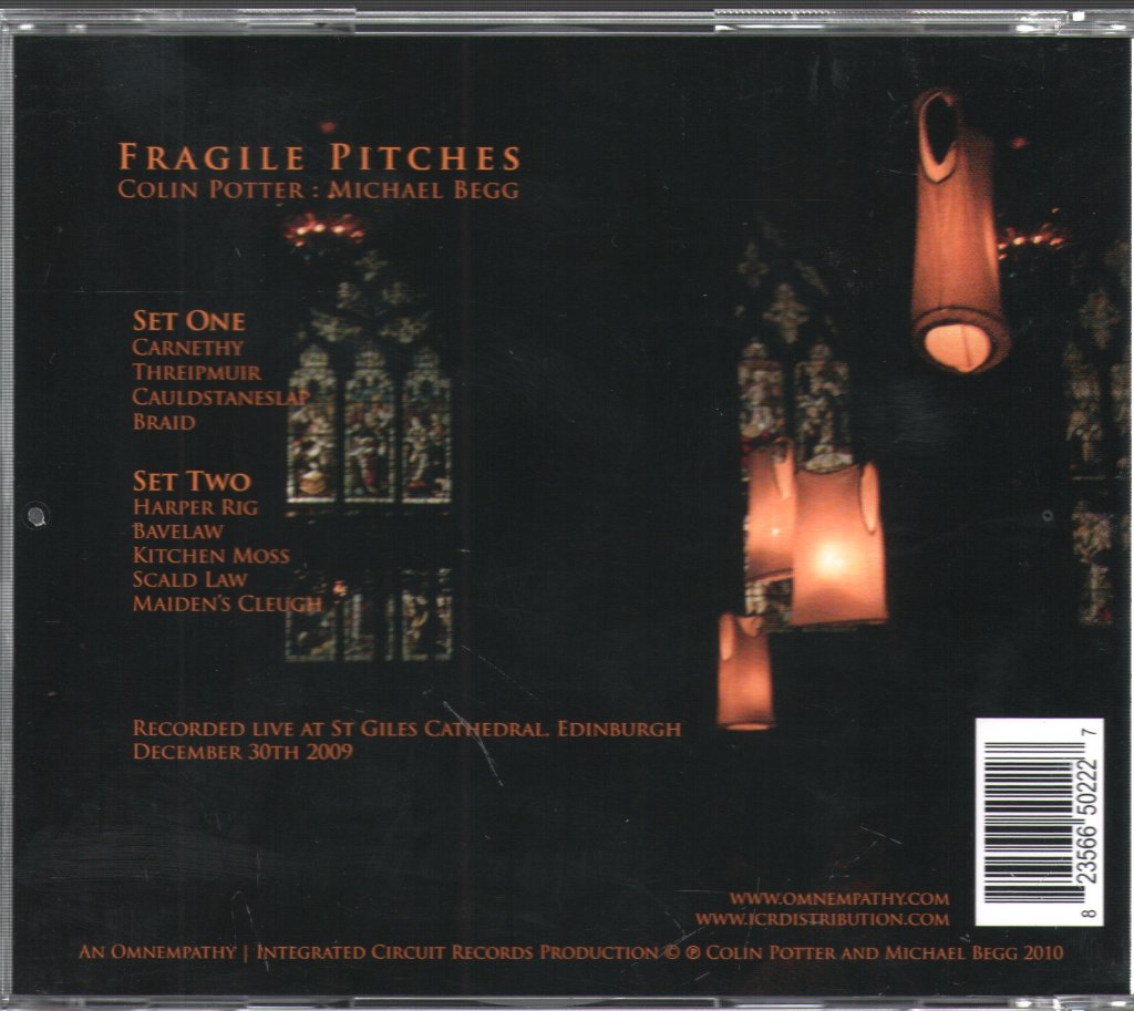 Colin Potter And Michael Begg - Fragile Pitches - Double Cd