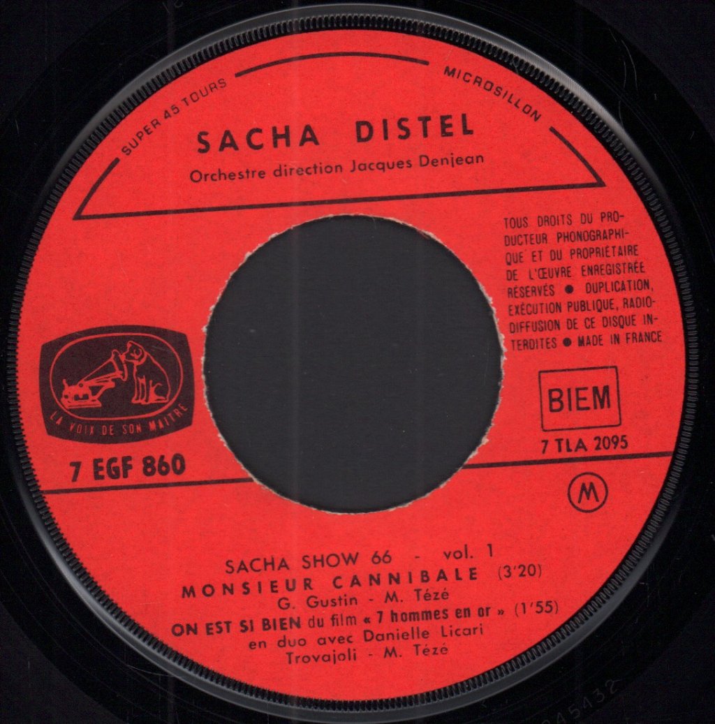 Sacha Distel - Sacha Show '66' Vol. 1 - 7 Inch
