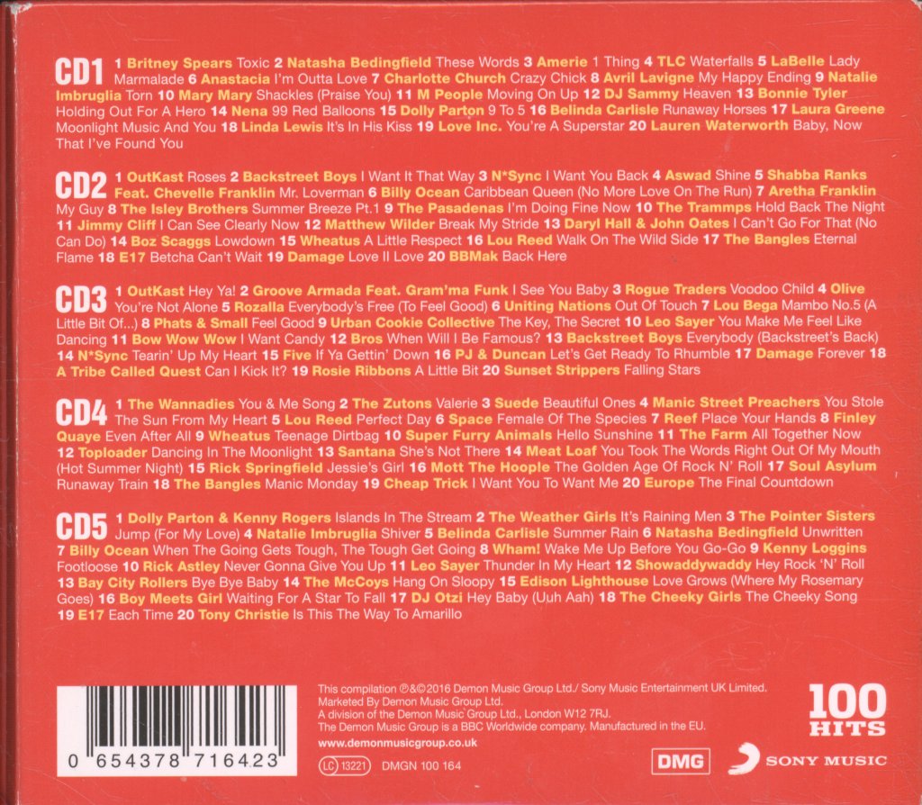 Various Artists - 100 Hits Car Songs - Cd Set