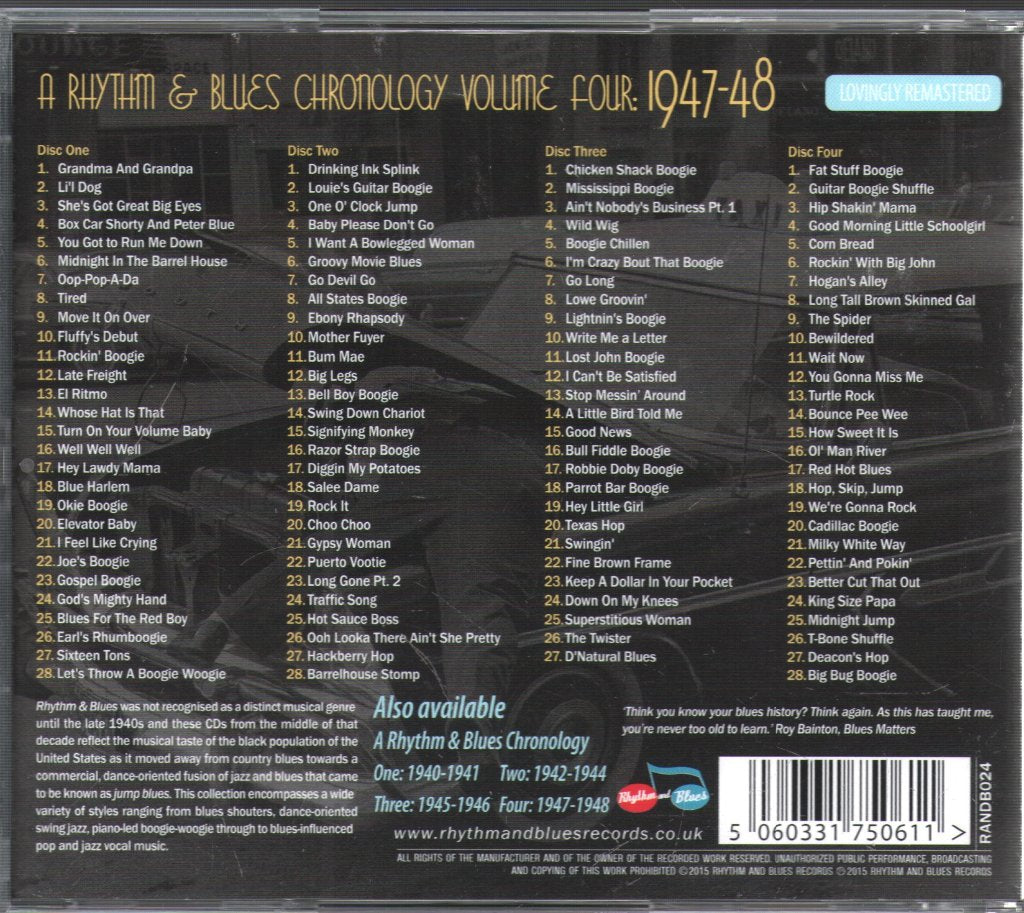 Various Artists - A Rhythm & Blues Chronology 4 1947-48 - Cd Set