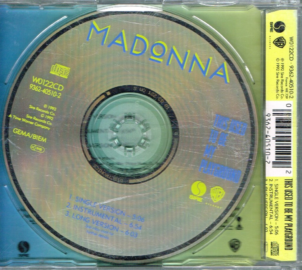 Madonna - This Used To Be My Playground - Cd
