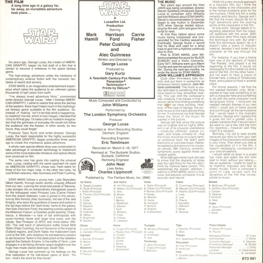 John Williams - Star Wars (Original Soundtrack) - Double Lp