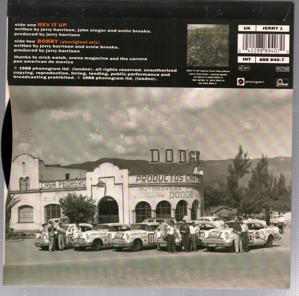 Jerry Harrison - Rev It Up - 7 Inch