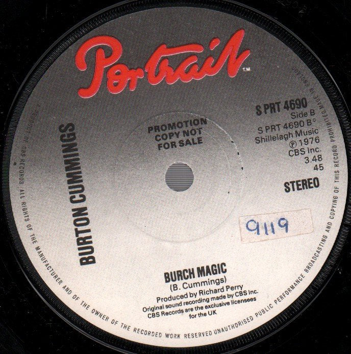 Burton Cummings - Stand Tall - 7 Inch
