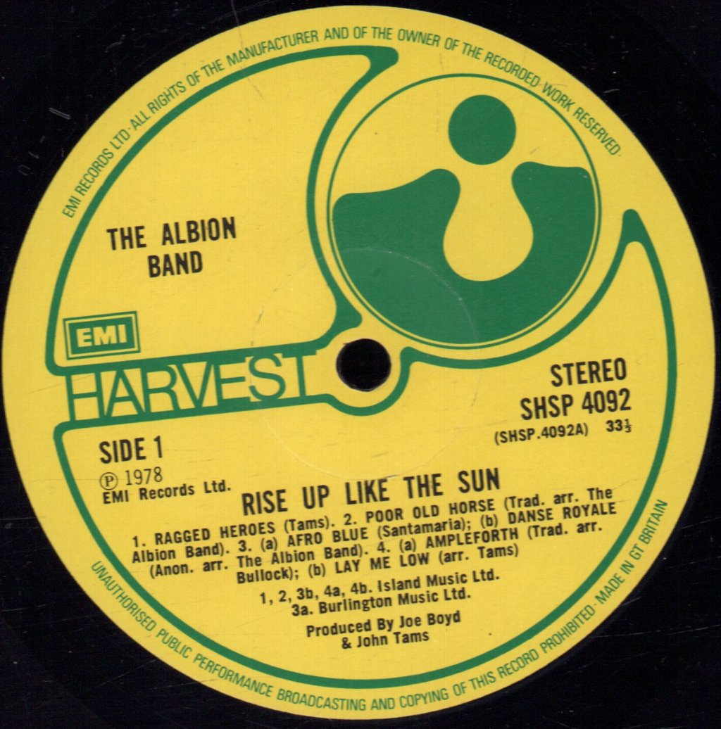 Albion Band - Rise Up Like The Sun - Lp