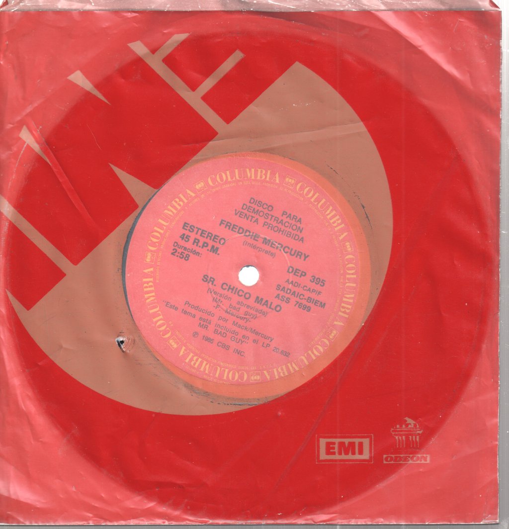 Freddie Mercury - Nací Para Amarte = I Was Born To Love You / Sr. Chico Malo = Mr. Bad Guy - 7 Inch