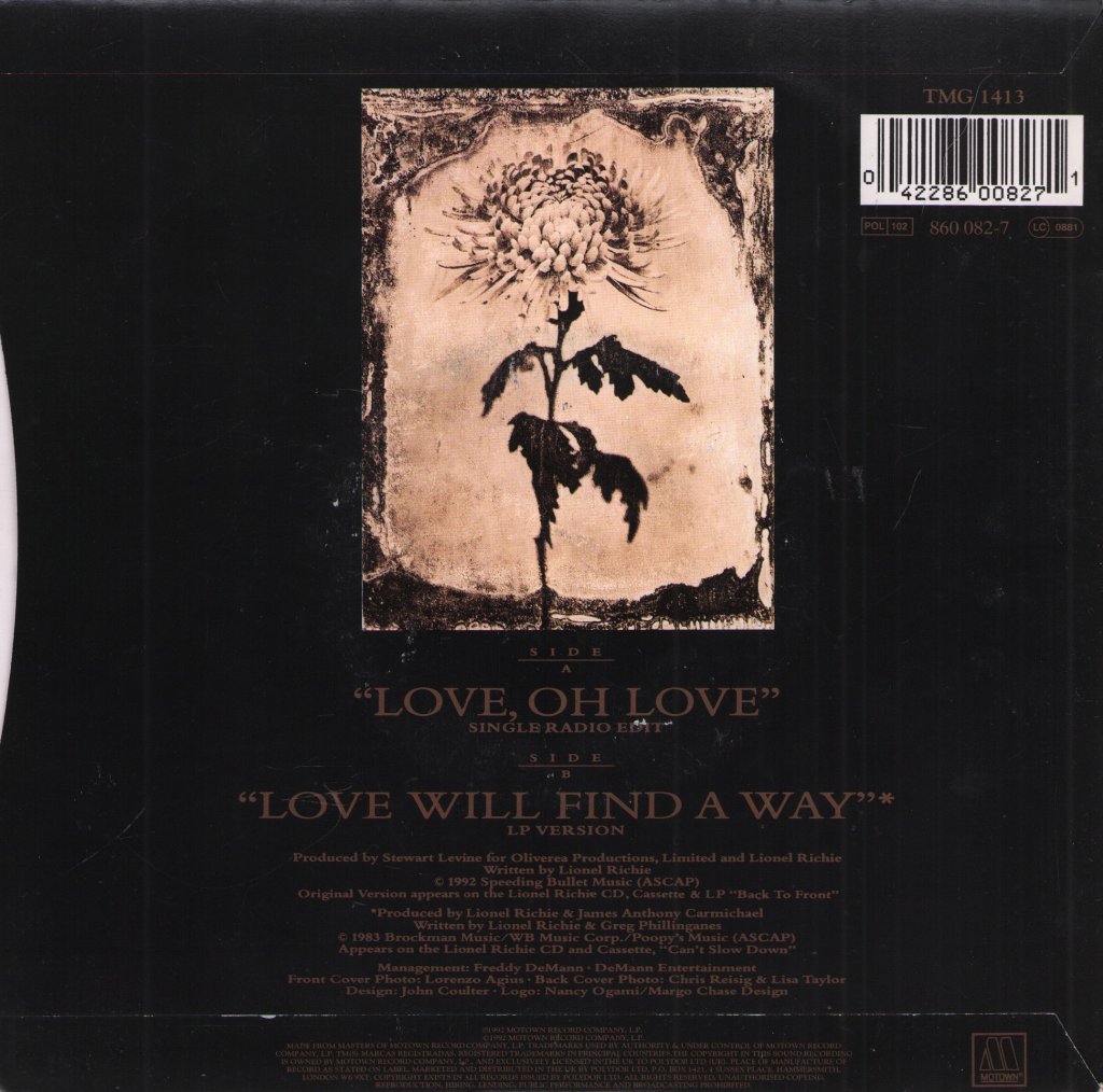 Lionel Richie - Love Oh Love - 7 Inch