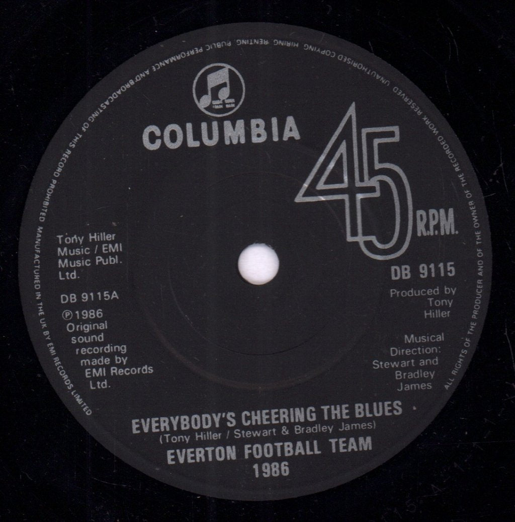 Everton Football Team 1986 - Everybody's Chasing The Blues - 7 Inch