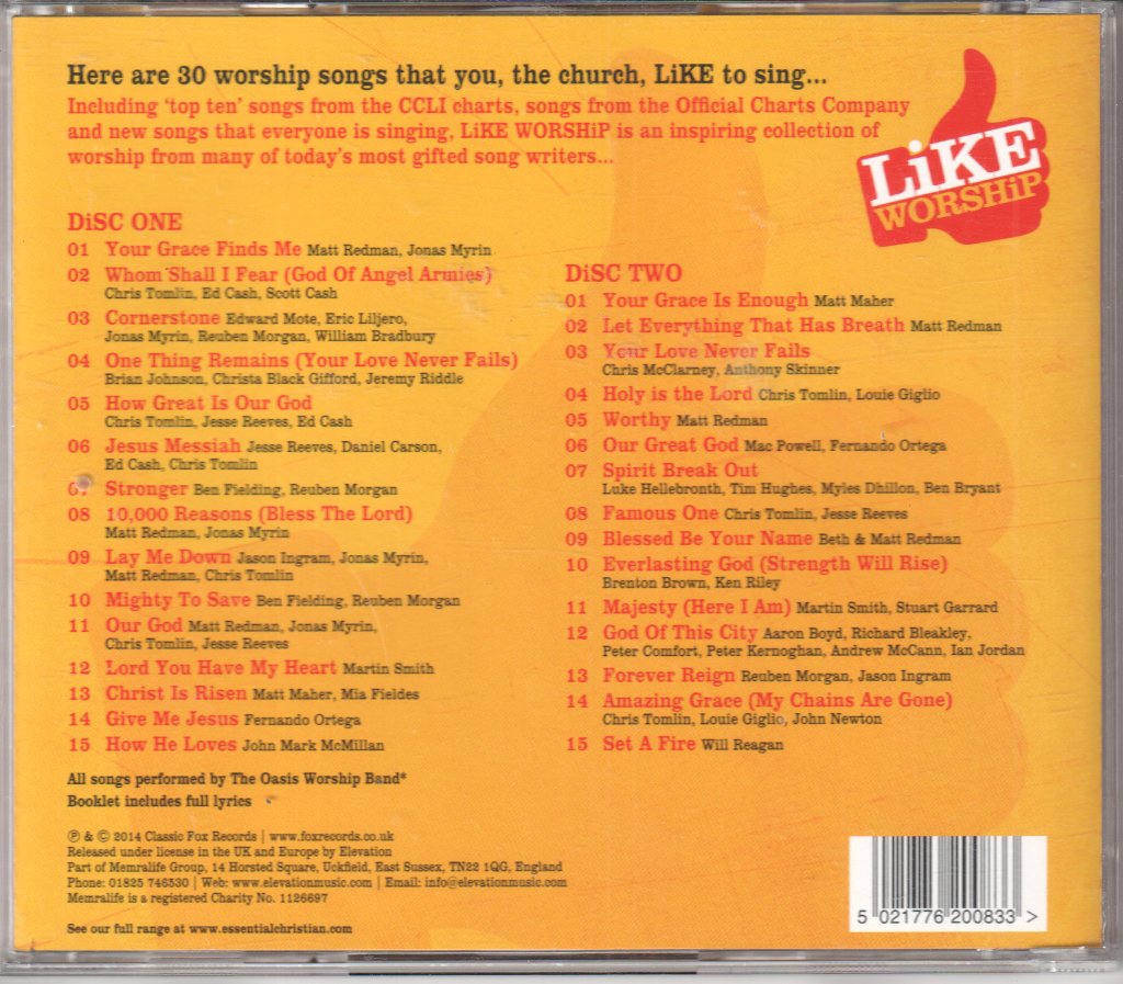 Oasis Worship Band - Like Worship - Double Cd