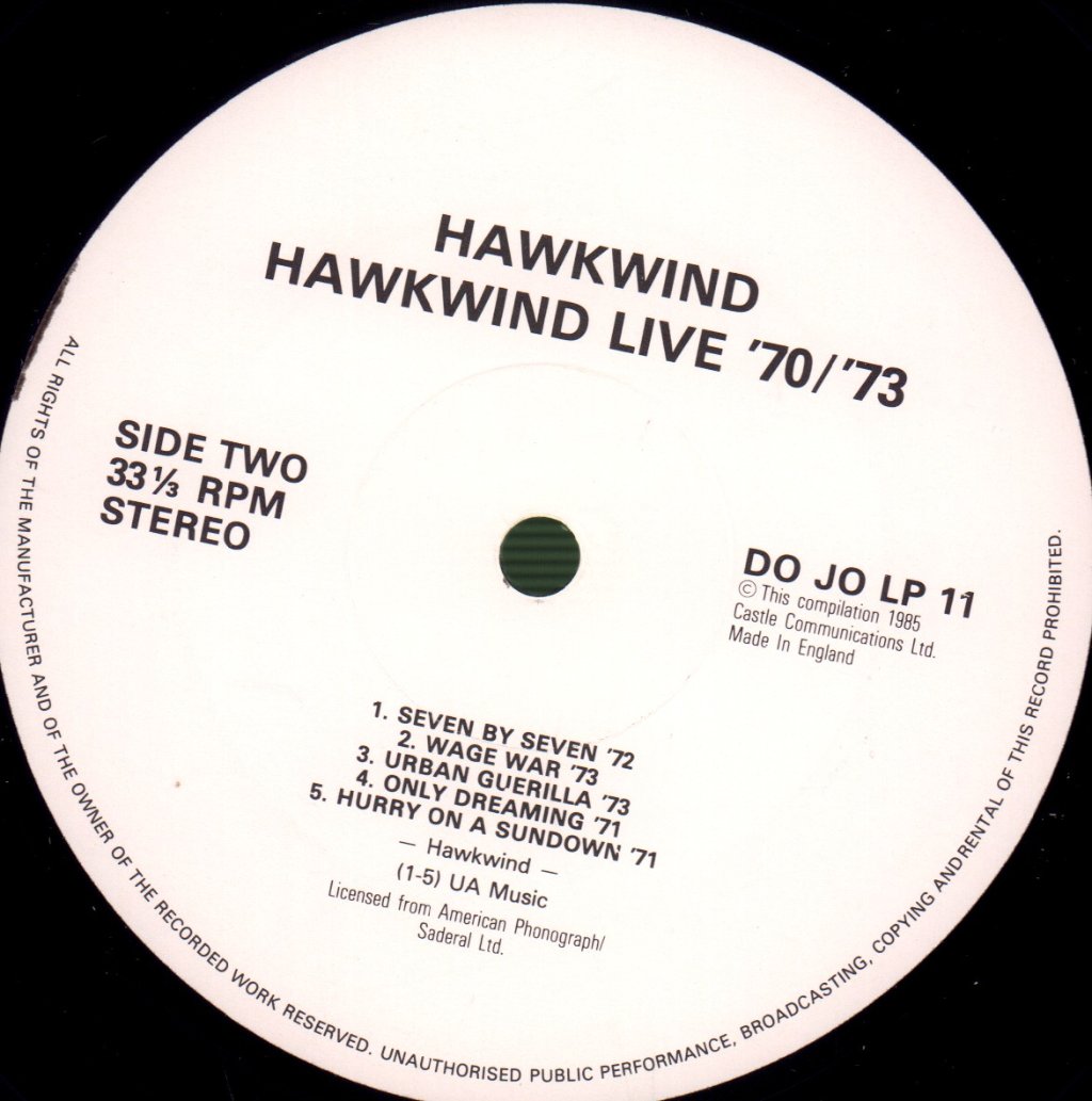 Hawkwind - Live '70/'73 - Lp