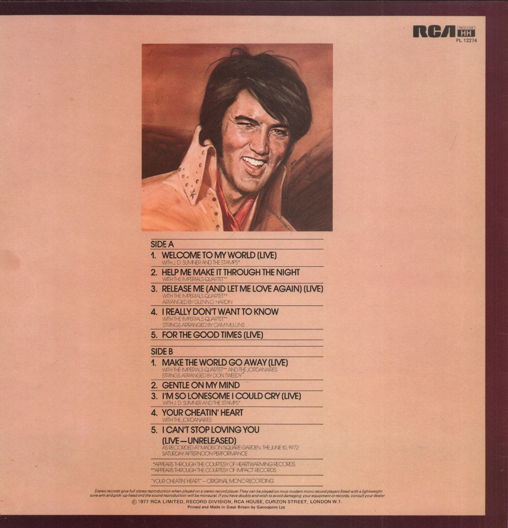 Elvis Presley - Welcome To My World - Lp